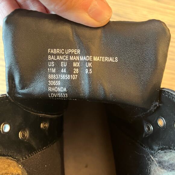 Joe Boxer Rhonda Hiking Combat Boots Size 11 Black Knit Cuff lace Up Lug Sole - Picture 10 of 10